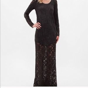 Gimmicks by BKE Lace Illusion Maxi Slit Dress